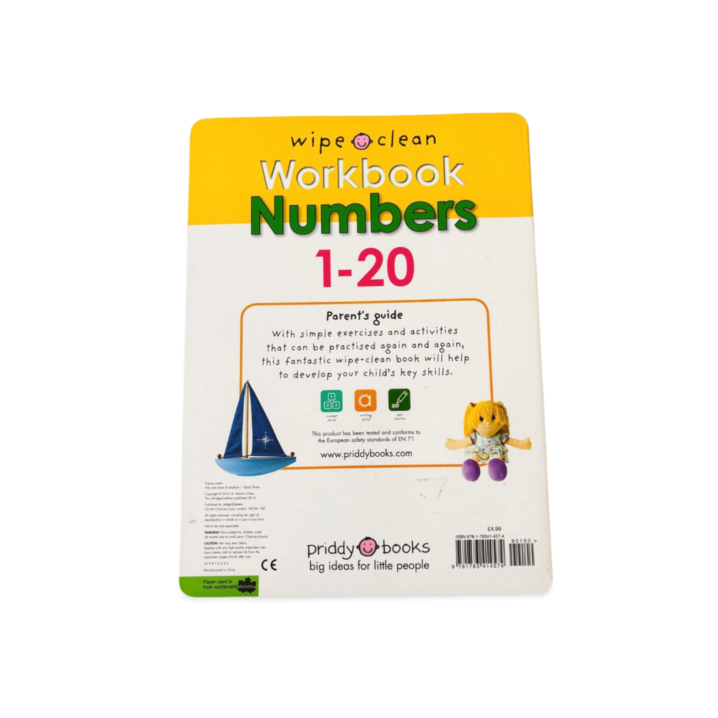 Wipe Clean Workbook Numbers 1 – 20- Priddy Books