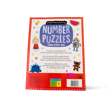 Playtime Learning- Number Puzzles Sticker Activity Book with 250 stickers