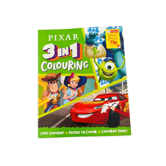 Pixar 3 In 1 Colouring