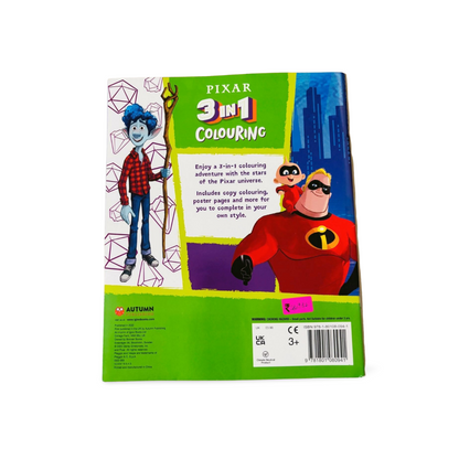 Pixar 3 In 1 Colouring