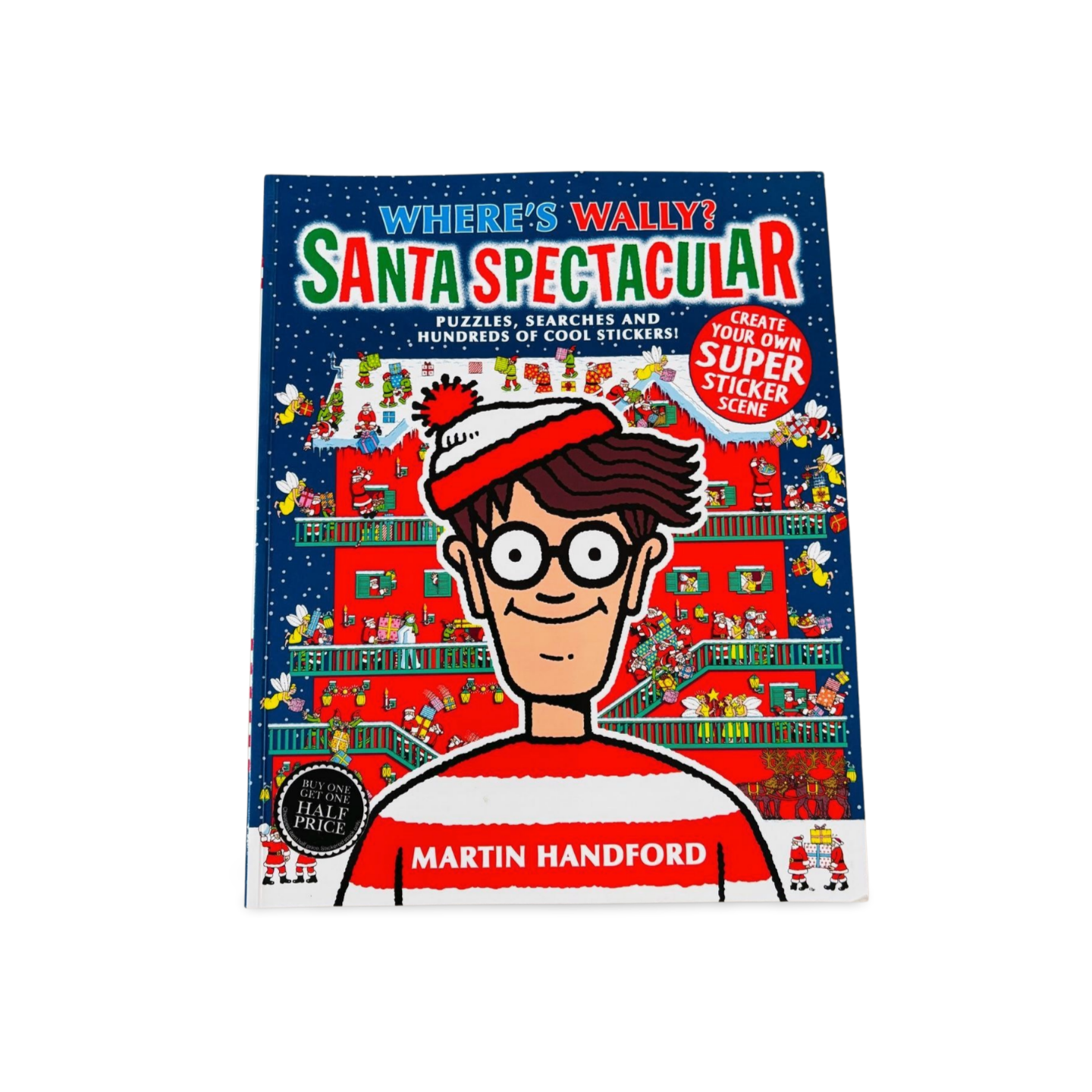 Where’s Wally? Santa Spectacular by Martin Handford with stickers