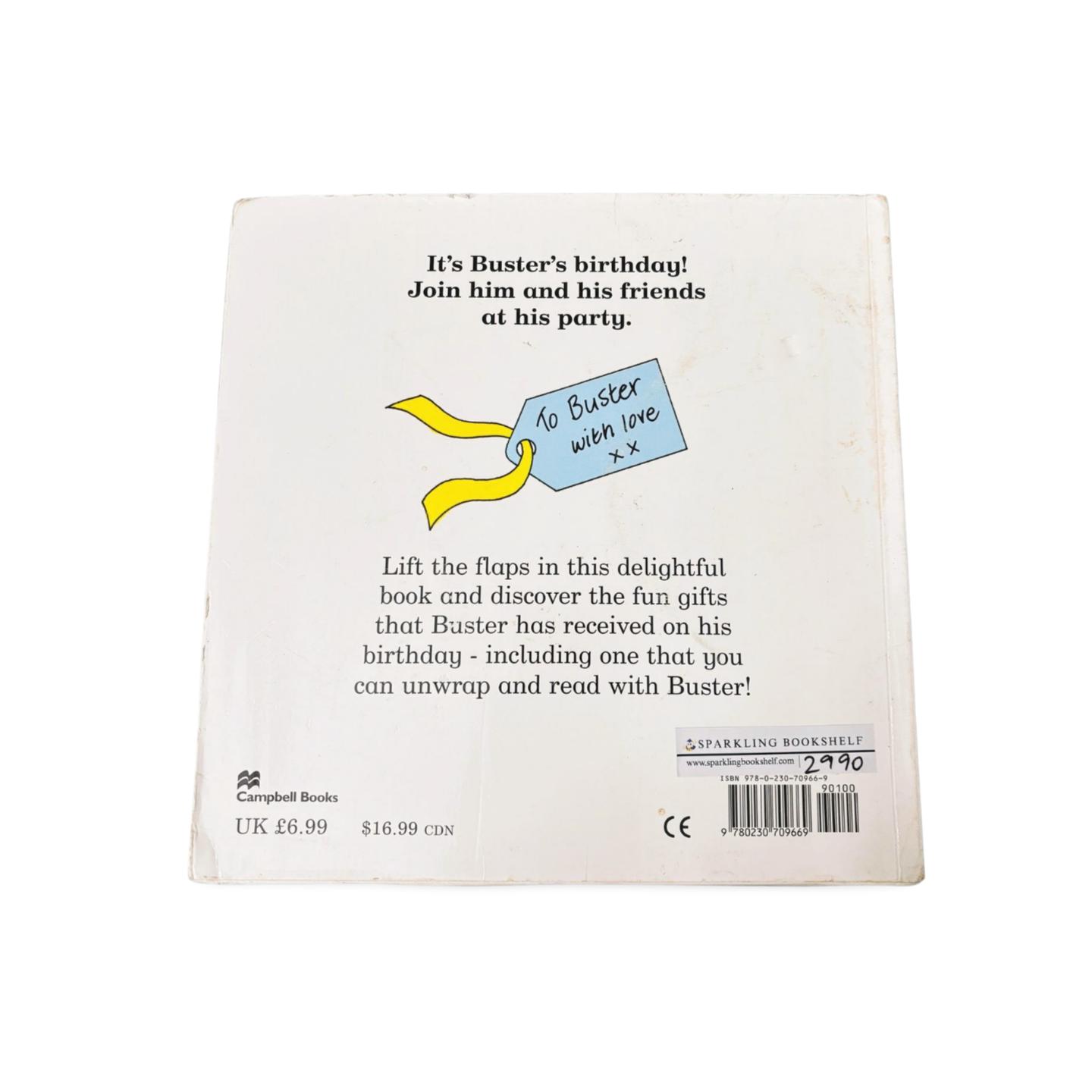 Buster's Birthday A lift-the-flap Book by Rod Campbell