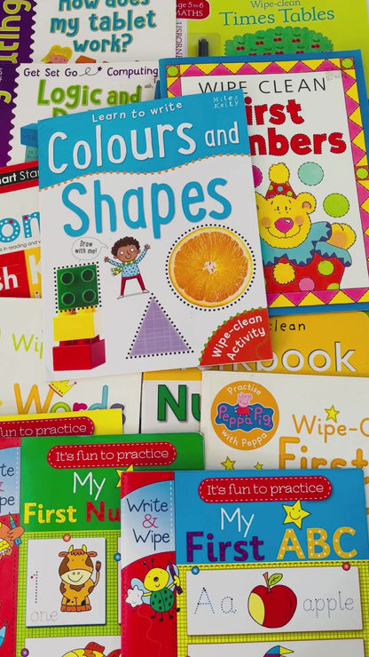 Tell the Time Wipe and Clean activity book(with stickers and giant wall chart)